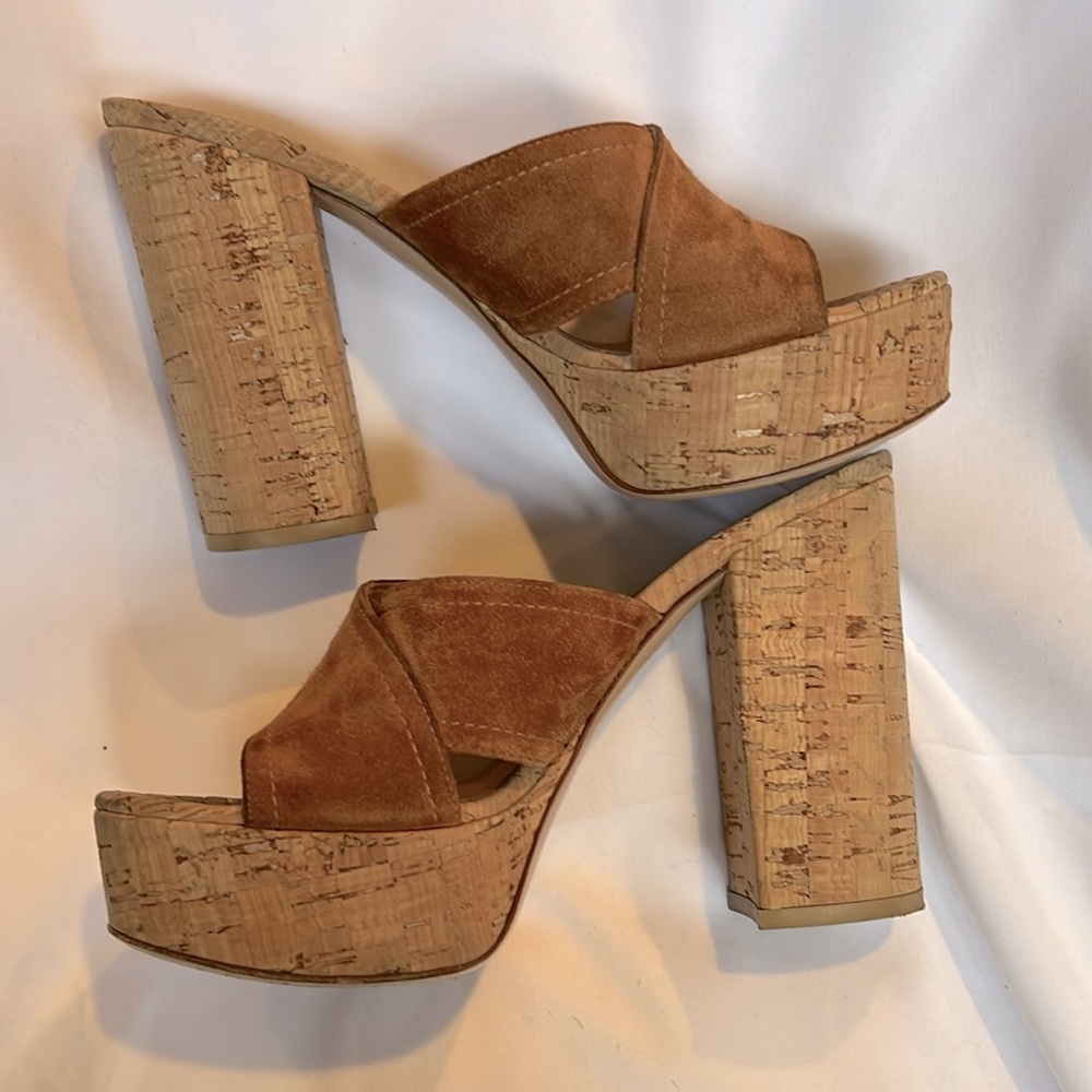 Gianvito Rossi Milano cork platform suede sandal IT 37